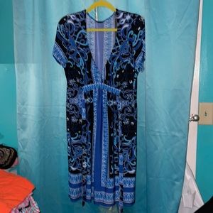 Blue print dress